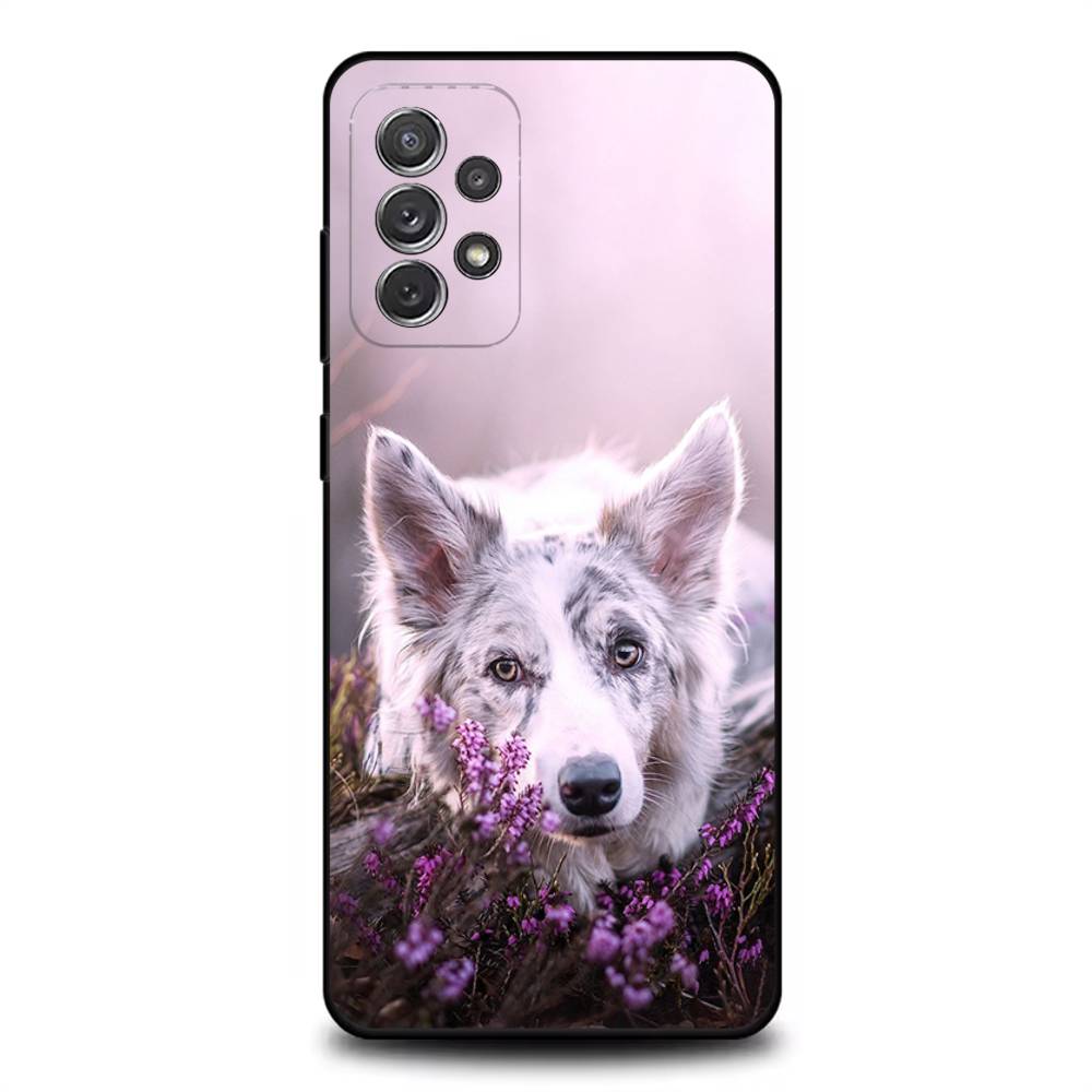 Border Collie Dog Phone Case For Samsung S25,S24,S21,S22,S23,S30,Ultra,S20,Plus,Fe,Lite,Note,10,9,5G Black Cover