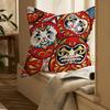 Cute Cartoon D-Daruma Doll-MT Role Pillow Case Printing Pillowcase Living Room Sofa Cushion Cover Bedroom Room Decor