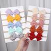 5Pcs/Set Cotton Linen Bows Headband for Girls Newborn Nylon Elastic Hair Bands Toddler Hairbands Headwear Baby Hair Accessories