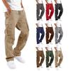 Herren Freizeithosen: Stilvolle, einfarbige Mehrzweck-Arbeitshosen im Streetwear-Stil mit Köperbindung und Used-Finish