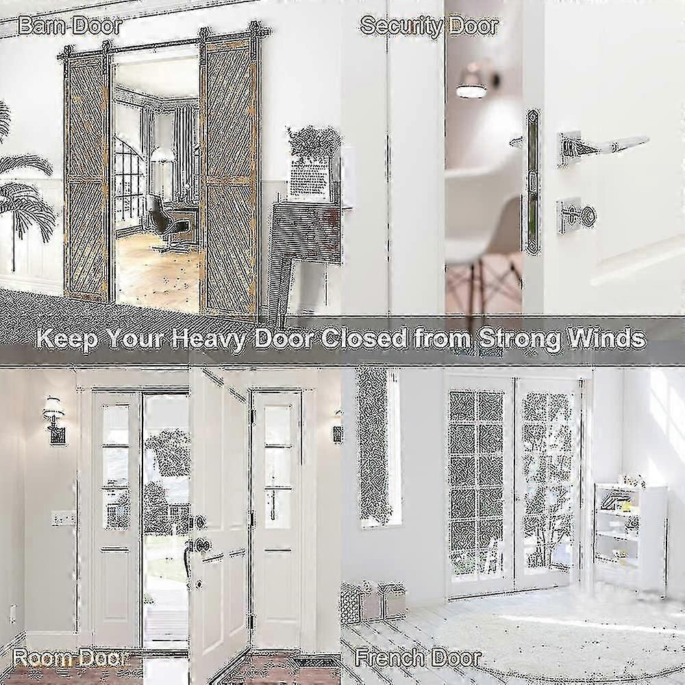 28kg Strong Magnetic Closet Door Magnet 2 Pieces Stainless Steel Magnetic Closet Door Catches For Furniture Strong Powerful Magnet For Drawers, Shower