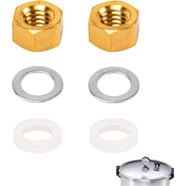 Pressure Cooker Gauge Fastener Pack for Presto, 82248 Gauge Gasket Replacement Parts for Pressure Canner Steam Gauge 85772 82237 8212, Provides Tight