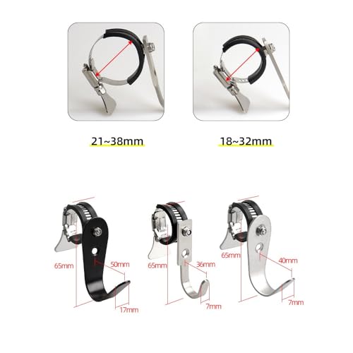 MULT S-hook, Large Rotation, Won't Fall Off, Band Clamp, Strong Fixation, Belt Hook, Bicycle, Bag Hook, Stroller Hook, Pipe Hook, Bag Hanger, Sta