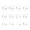 24pcs Detachable Comic Nails Press on Nails DIY Long Square French False Nails Pink Blue