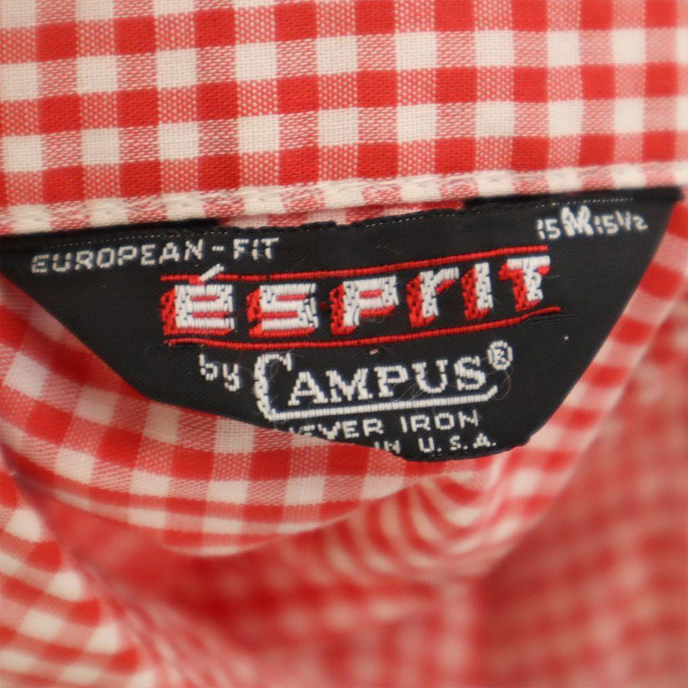 Esprit by CAMPUS 70s Made In USA Vintage Gingham Check Pattern Short Sleeve Shirt Men's Used