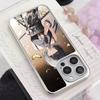 Custodia per Telefono Cellulare Wuthering Waves Rover Placcatura Argento per iPhone 17 16 15 14 13 12 11 Air Pro Max Plus Copertura Colorata