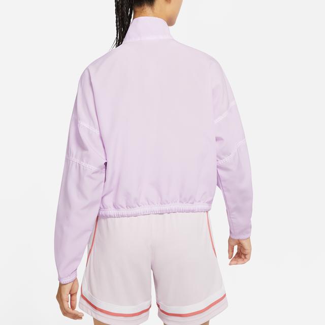 Nike Dri-FIT Solid Color Adjustable Hem Half-Zip Stand Collar Jacket Women Jackets Pink DH7649-530
