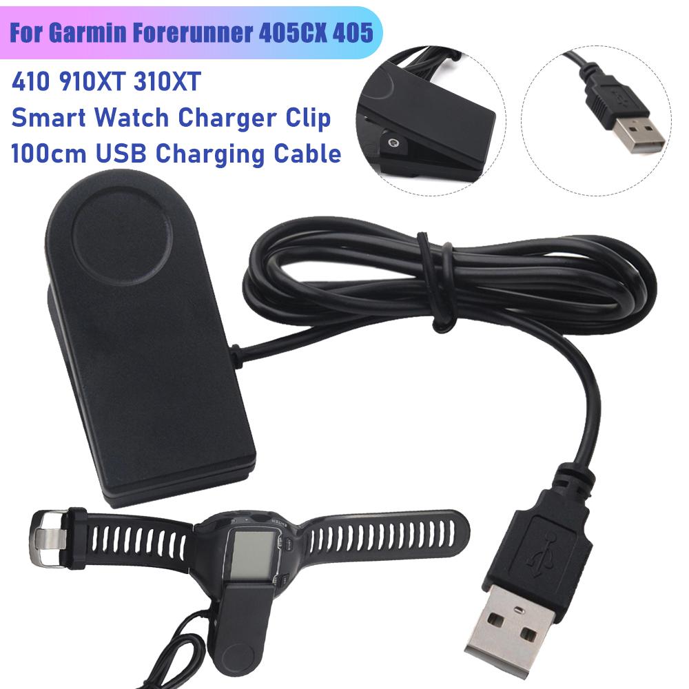 Для умных часов Garmin Зарядное устройство 100 см USB-кабель для зарядки Клип-подставка Запасное зарядное устройство Для Forerunner 405CX 405 410 910XT 310XT China Mainland