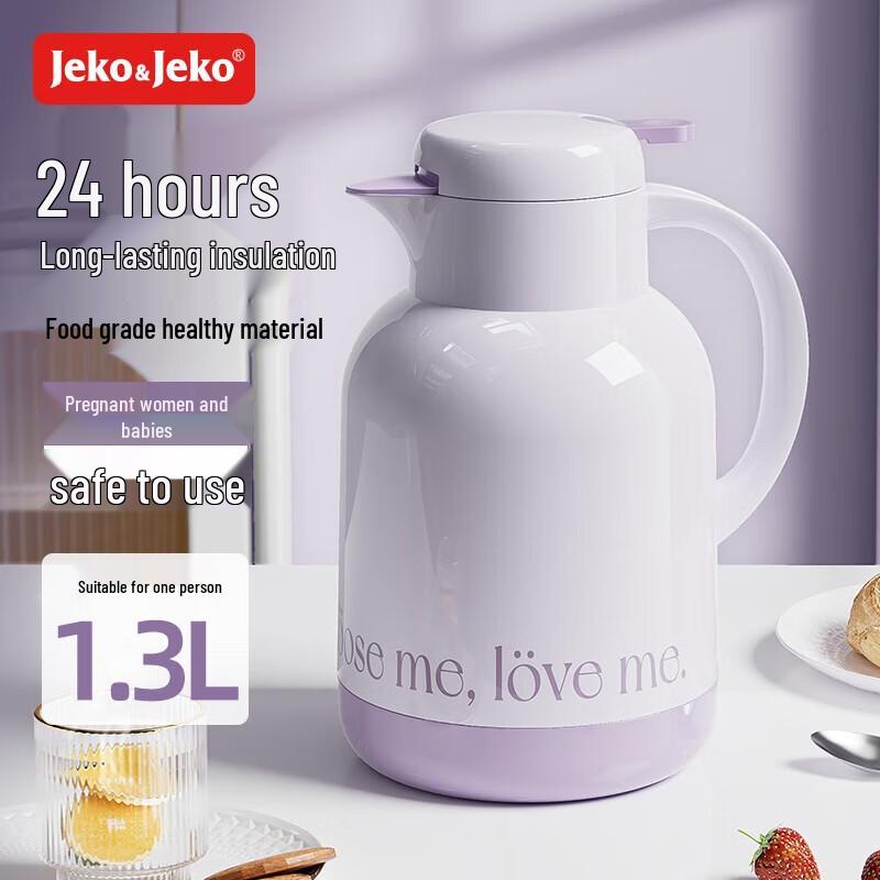 

JEKO&JEKO Glass Liner Thermos Bottle