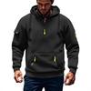 2026 New Men's Multi-zipper Sweatshirt Loose Sports Sweatshirt Casual Daily Clothing Plus Velvet Hoodie