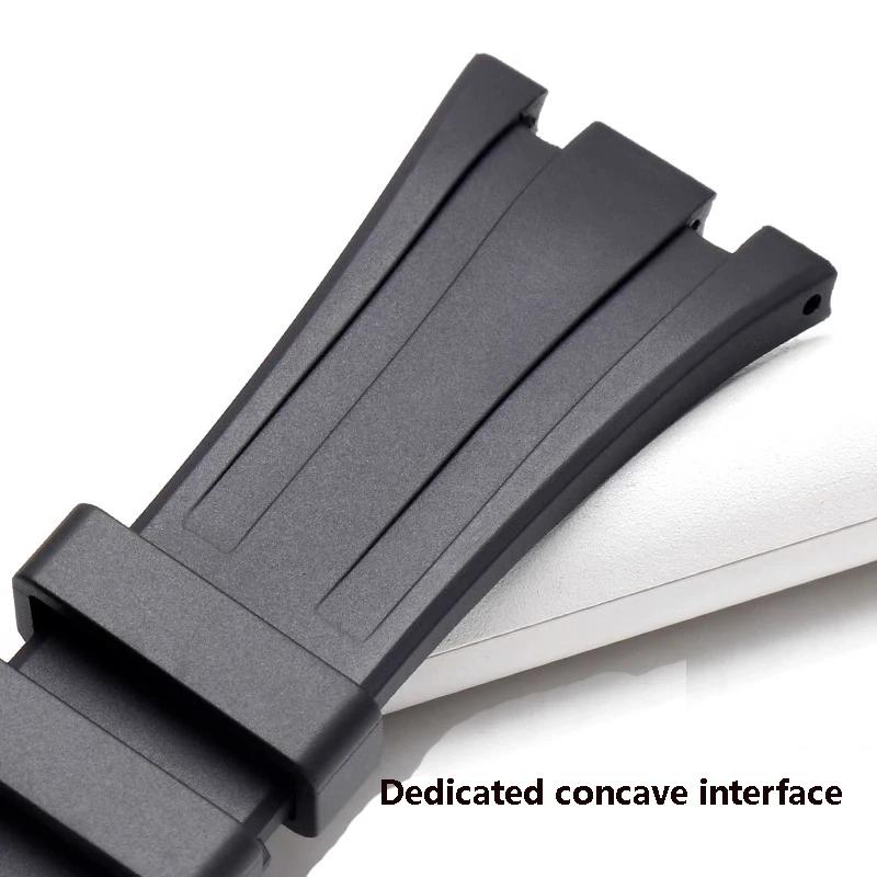 Silicone Watch Straps 26mm 27mm Watchband For AP 15400 15202 15500 15703 26470SO Royal Oak Offshore Men's Sports Rubber Bracelet