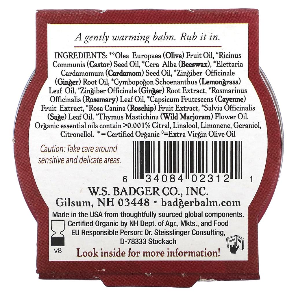 Muscle Pain Relief Cream, Cayenne & Ginger, 21G (0.75Oz)