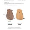 Animal Shape Walnut L-shaped Desk Organizer Book Holder Cartoon Bear Wood Bookend  Student