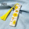 Aesthetic Page Holders Dried Flower Resin Bookmarks with Tassels, Double-Sided Magnetic Birthday Gift for Readers Book Lovers Friends, Pretty