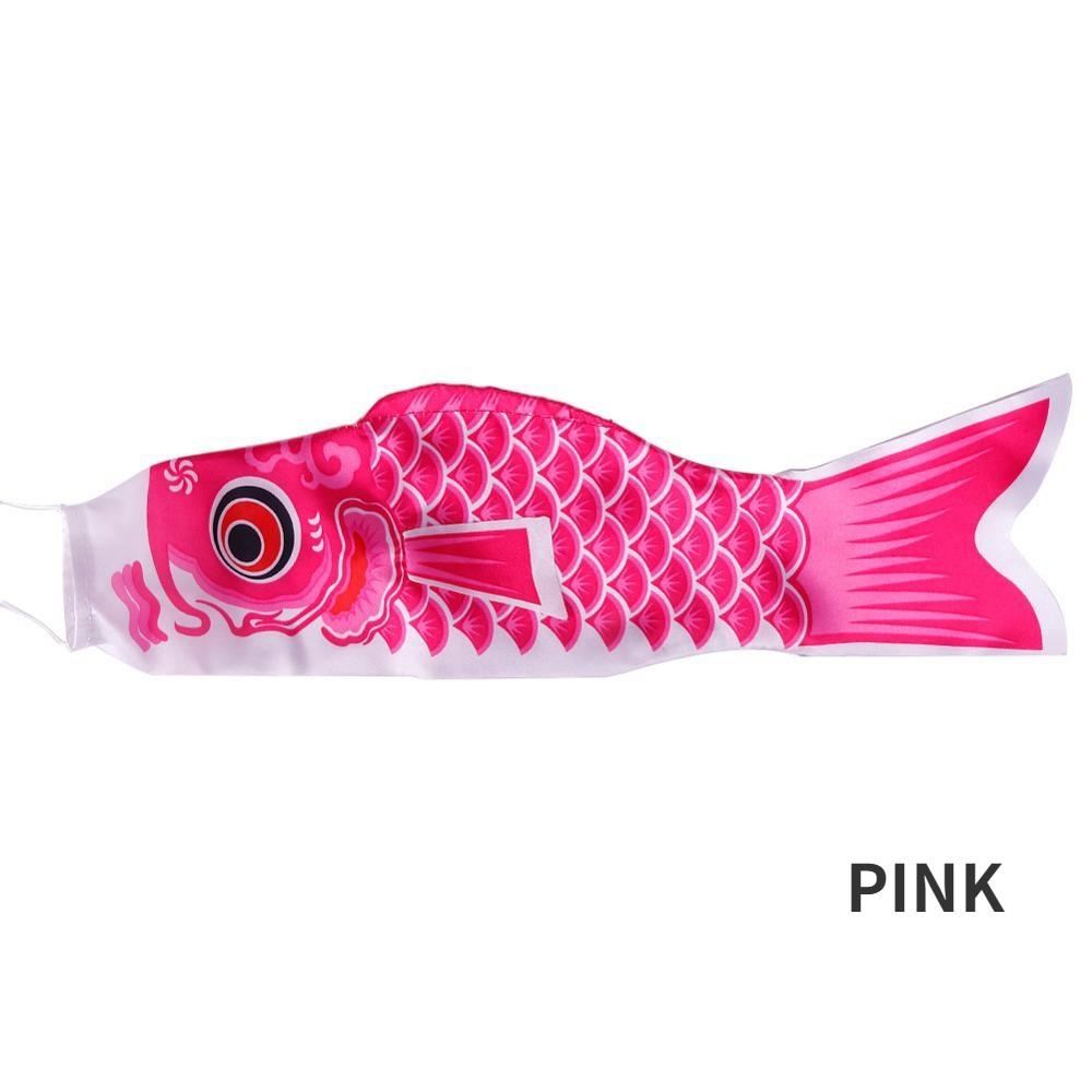 

40/70/100 см японский стиль карп ветровой носок флаг колокольчики подвесные украшения двор койнобори подвесной декор наружное украшение 40cm розовый