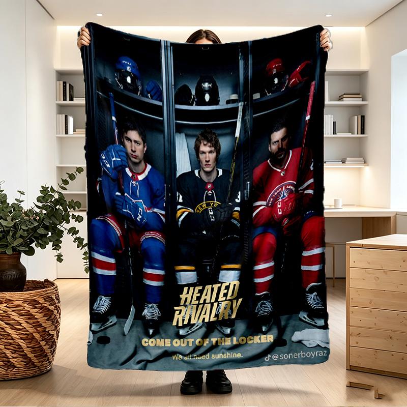 Heated Rivalry Print Blanket - Soft & Comfortable, for Bedroom, Travel, Sofa, Home Decoration - Birthday Christmas Gift for Friend