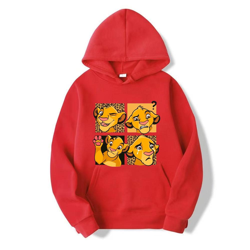 2025 New Disney The Lion King Hoodies Cartoon Anime for Men Women Couple Hooded Hoodie Youth Autumn and Winter Casual Clothes