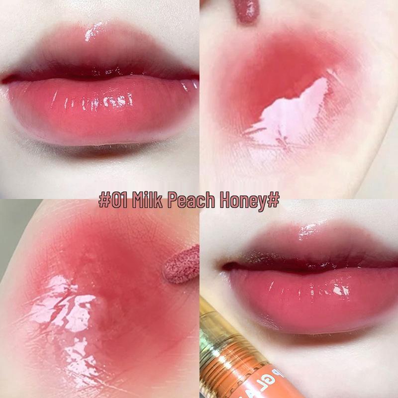 

Joco Honey Jelly Refractive Mirror Gloss: Long-lasting, Transfer-resistant Lip Glaze for Students.