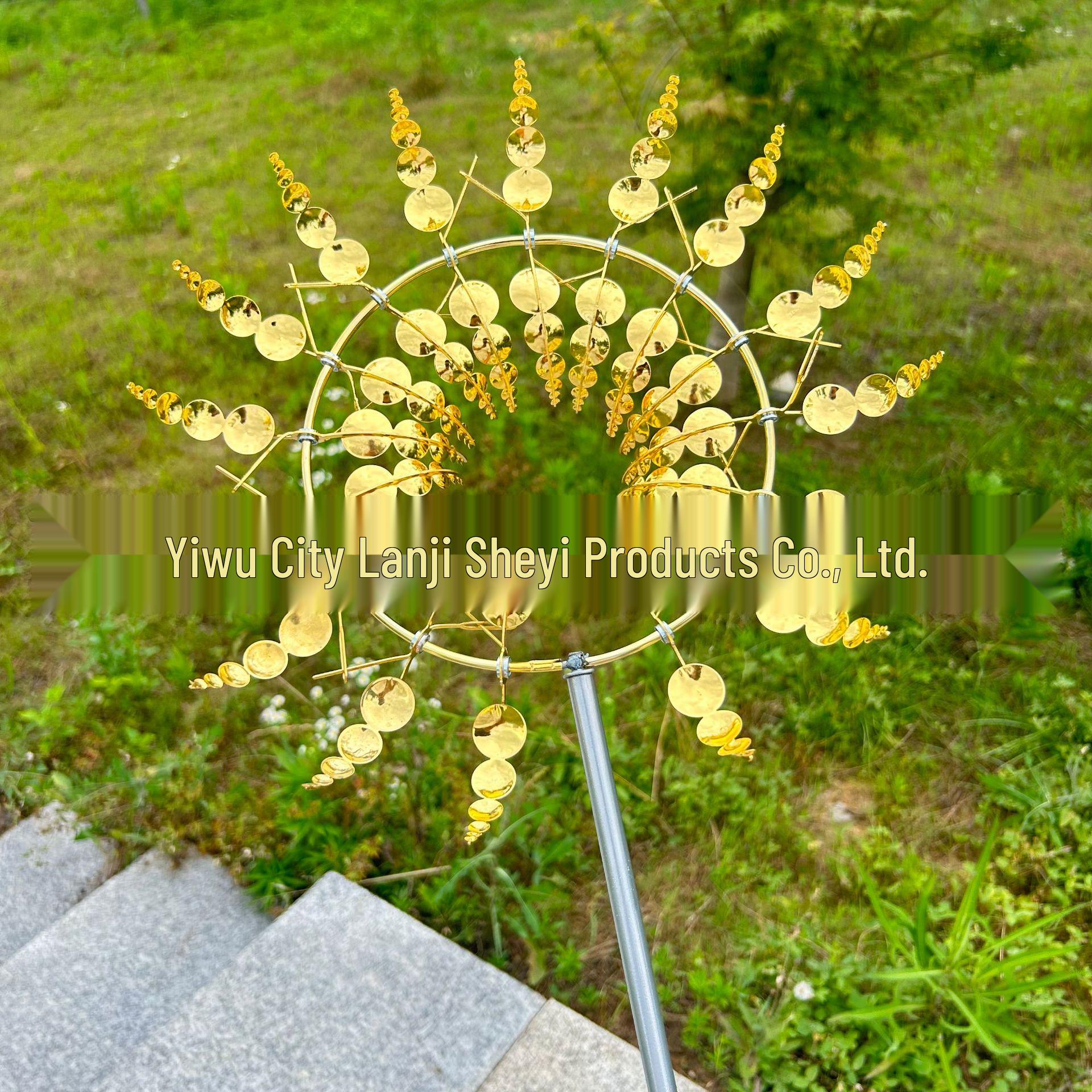 

Уличное вращающееся украшение-ветряная мельница: Креативное кованое железо, украшение для сада и газона