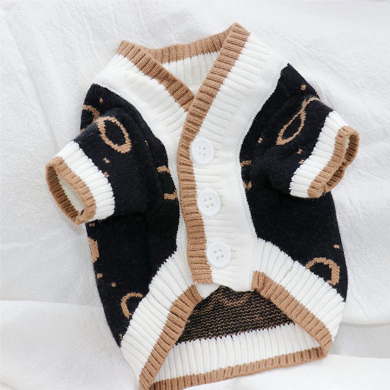 Pet Knitted Sweater Teddy Bichon Pomeranian Small Puppy Dog Clothes Poodle Cat Autumn And Winter Clothes