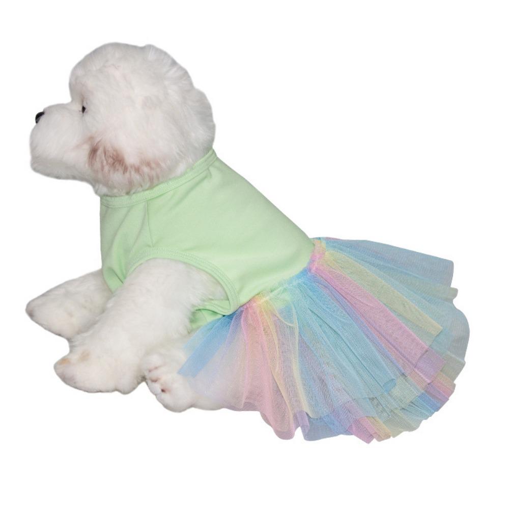 

Comfortable Thin Pet Dress Princess Style Dog Skirt Fashion Dog Clothes Spring and Summer XL зелёный