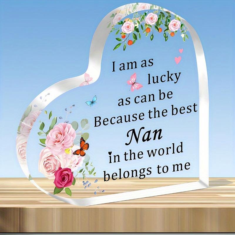 

Lucky to Have the Best Nan Plaque - Heartfelt Birthday & Mother s Day Gift чистый