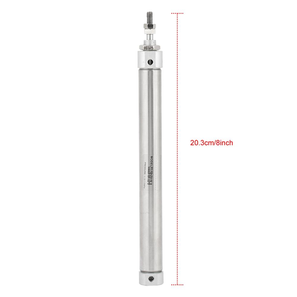 Pneumatic Cylinder, CDJ2D16-125B 16mm Diameter Double Acting Cylinder Stainless Steel Cylinder 125mm Stroke Double Acting Stainless Steel Pne