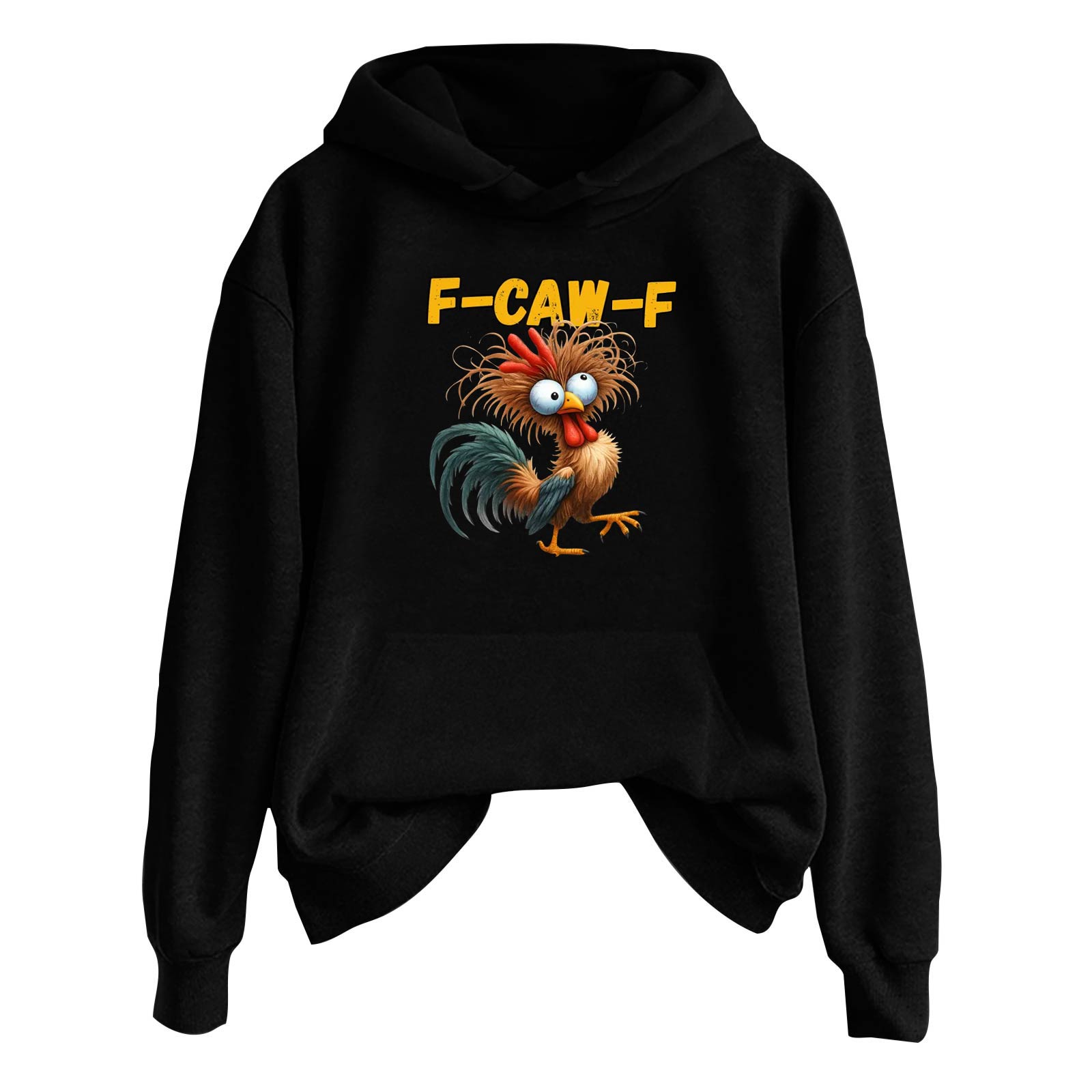 

Женская модная повседневная толстовка с длинным рукавом, капюшоном и принтом L чёрный