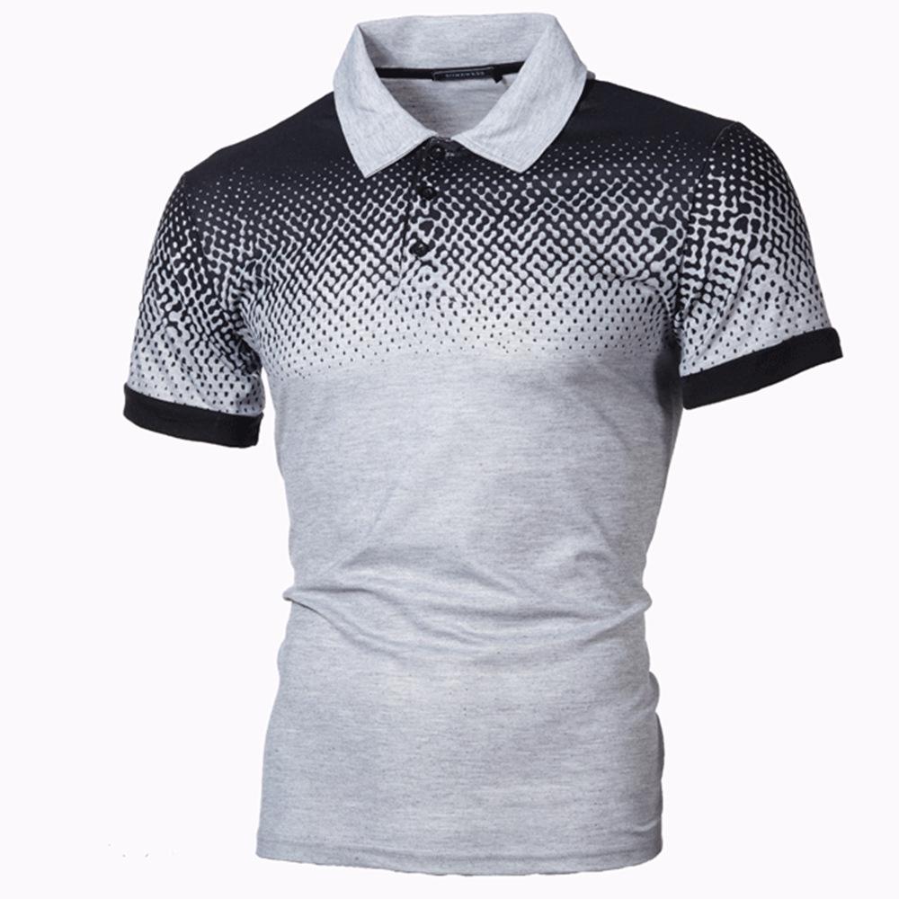 Half-Zip Short Sleeve Textured Polo Shirt, Stylish Casual Top For Men