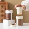 TLAKEHO Portable Ceramic Travel Tea Cup