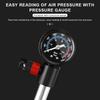 RIDERACE Bicycle Pump With Gauge Portable Aluminum Alloy Hand Tire Air Inflator Bike Air Shock Pump AV FV Presta Schrader Valve