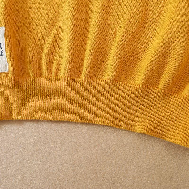 Frühling Herbst Baby Jungen Lange Ärmel Baumwolle Gestrickter Fester Pullover Pullover Kinder Zopfmuster Kleidung Langarm Runder Kragen Gestreiftes Sweatshirt