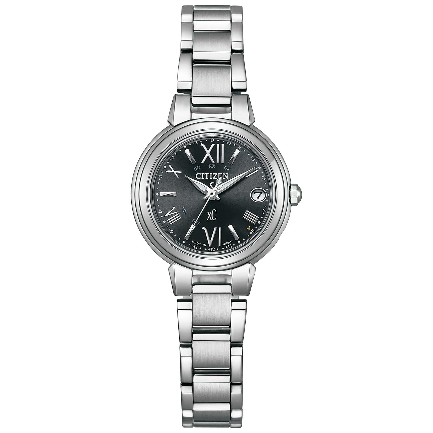 

Citizen ES9430-89E Women s Cross Sea Eco-Drive Radio-Controlled Watch, Water Resistant, Silver/Black