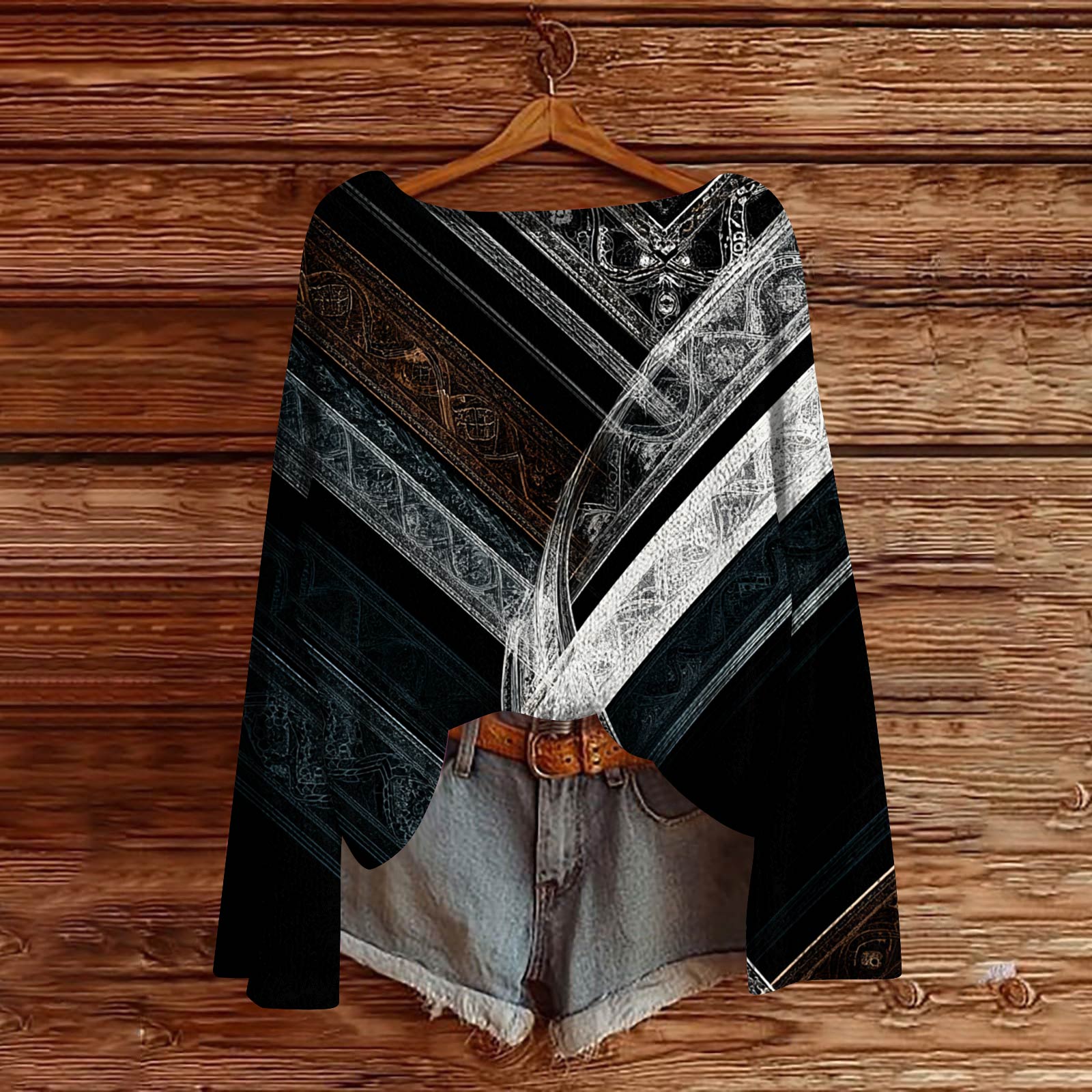 

Женский легкий свитер с круглым вырезом, повседневный вязаный пуловер с длинным рукавом L чёрный