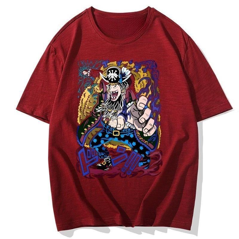 ONE PIECE Japanese Cartoon Animation Black Beard Animation Derivatives Two-dimensional Peripheral Short-sleeved Summer Male