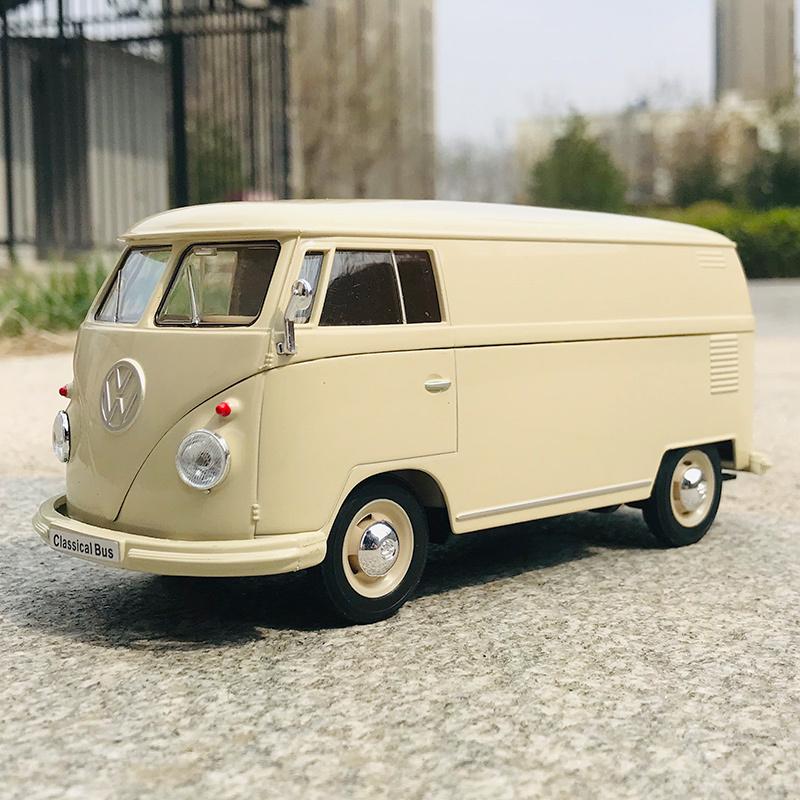 Welly 1/24 Volkswagen VW T1 BUS Alloy Car Diecasts & Toy Vehicles Car Model Miniature Scale Model Car Toy for Children