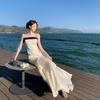 New Femininity Mermaid Ji Streamer Suspender Skirt Adult Ceremony Dress Skirt One-word Shoulder Dress Summer