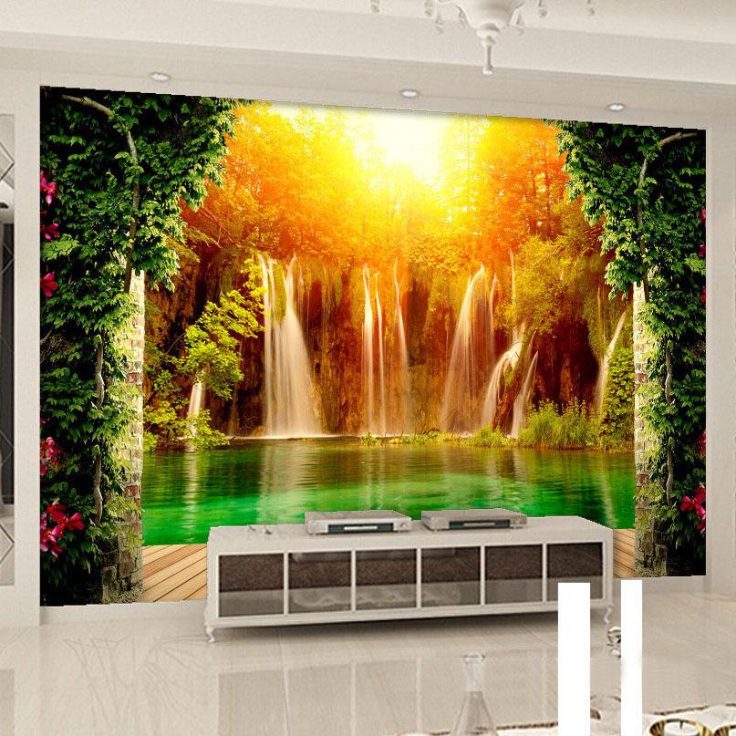 Large Wallpaper Waterfall Natural Landscape Background Wall Mural Living Room Bedroom Wall Paper