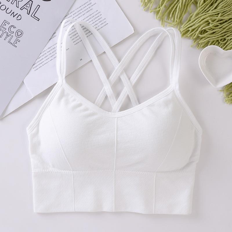 Sutiã esportivo feminino cropped respirável anti-suor sem costura top fitness sutiã de ioga top cropped à prova de choque push up top de treino de academia para meninas