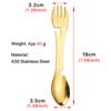 5 In 1 Multitool Stainless Steel Fork Spork Spoon Cutlery Flatware Utensil Portable Camp Multi Tool Bottle Opener Can Opener