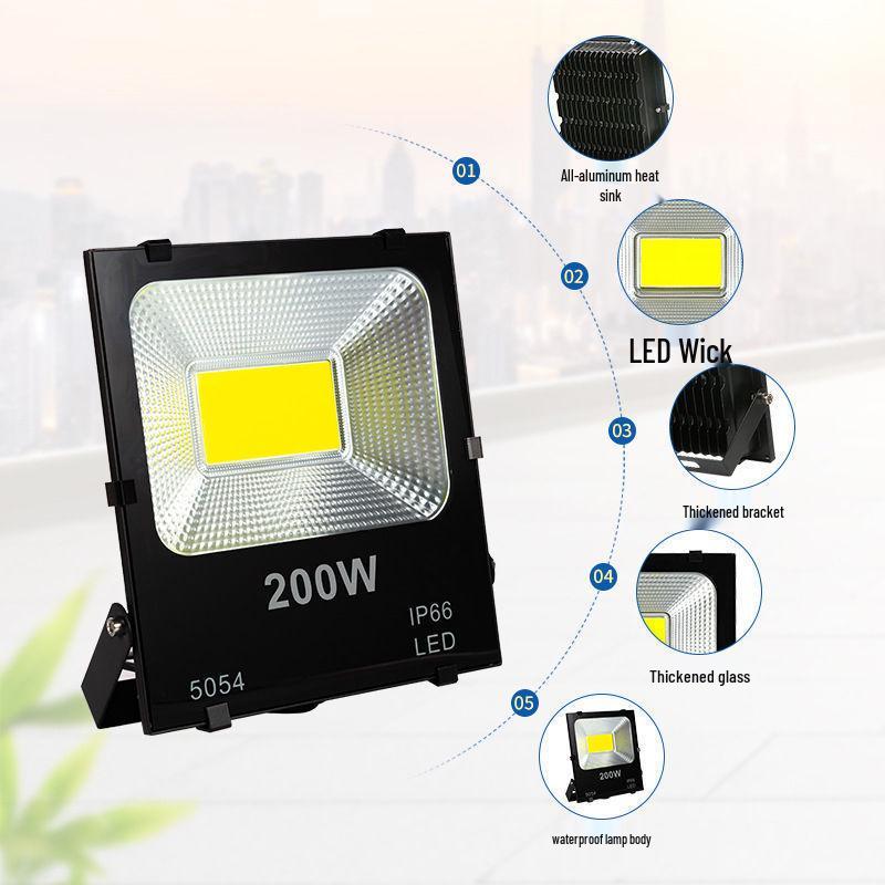 30W/50W Waterproof LED Floodlight: Warm Outdoor Spotlight for Courtyards & Advertising
