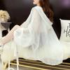 Summer Ice Silk Sunscreen Coat Kvinnelige Lace All-match Thin Section Pustende Fried Street Sunscreen