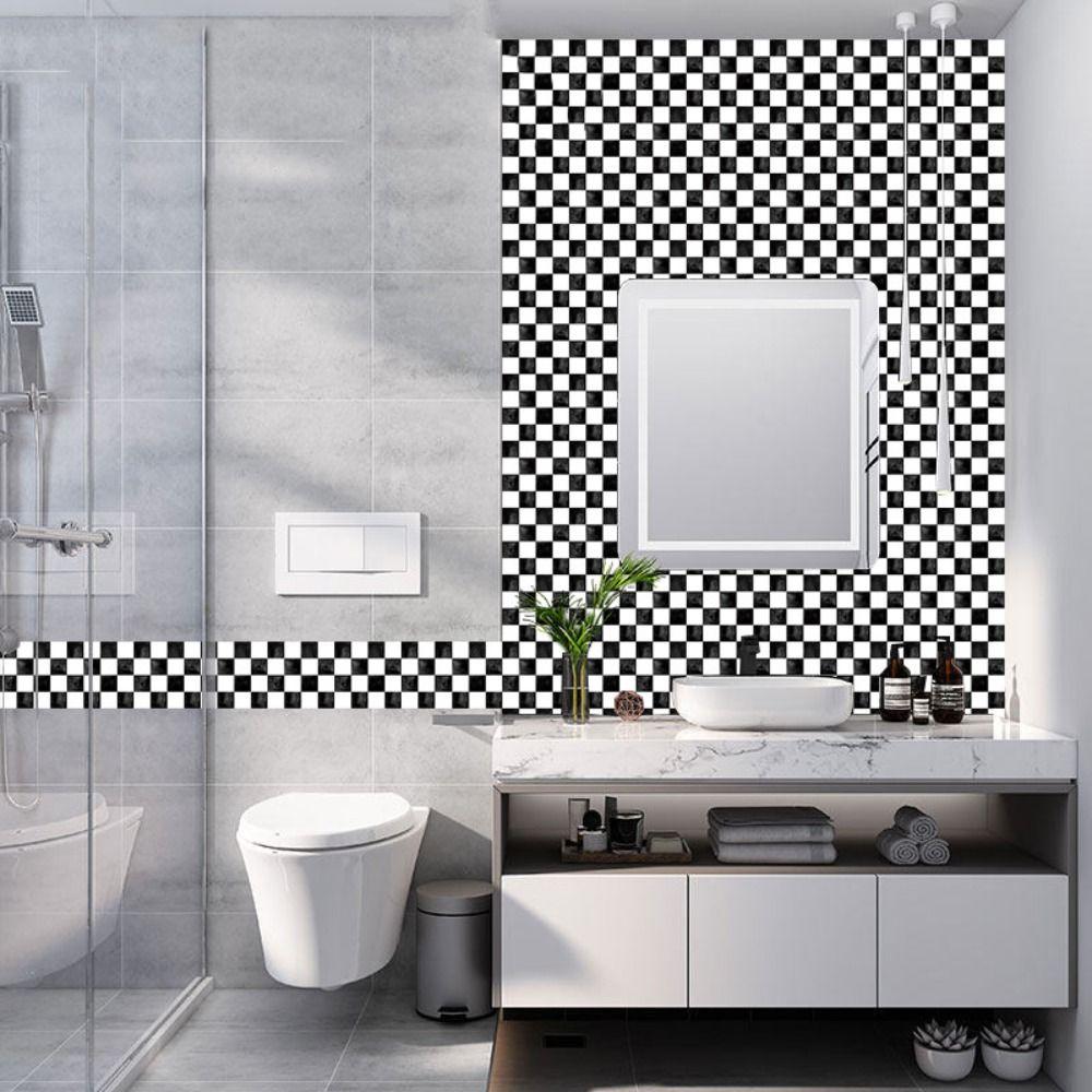 

10pcs 10x10cm Wall Stickers Self-adhesive Mosaics Wallpaper Home Decor DIY Wall Decal Floor B