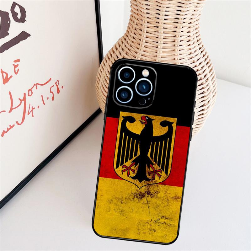 Germany Flag Banner Cover Case For iPhone 14 Pro 11 16 15 Pro Max 12 13 Mini Plus XS X XR Funda