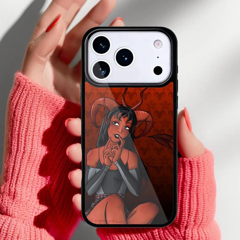 Ästhetisches Teufelsmädchen Bad Girl Handyhülle für iPhone 17 16 15 14 13 Pro Max Rückabdeckung für 12 11 Pro Hülle
