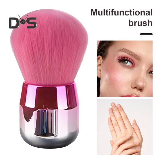 Nailart-Staubpinsel mit Griff, Nailart-Staubpuderentferner, Reiniger, Kabuki-Pinsel, Mehrzweck-Pinsel für lose Power-Foundations, Rouge, Make-up