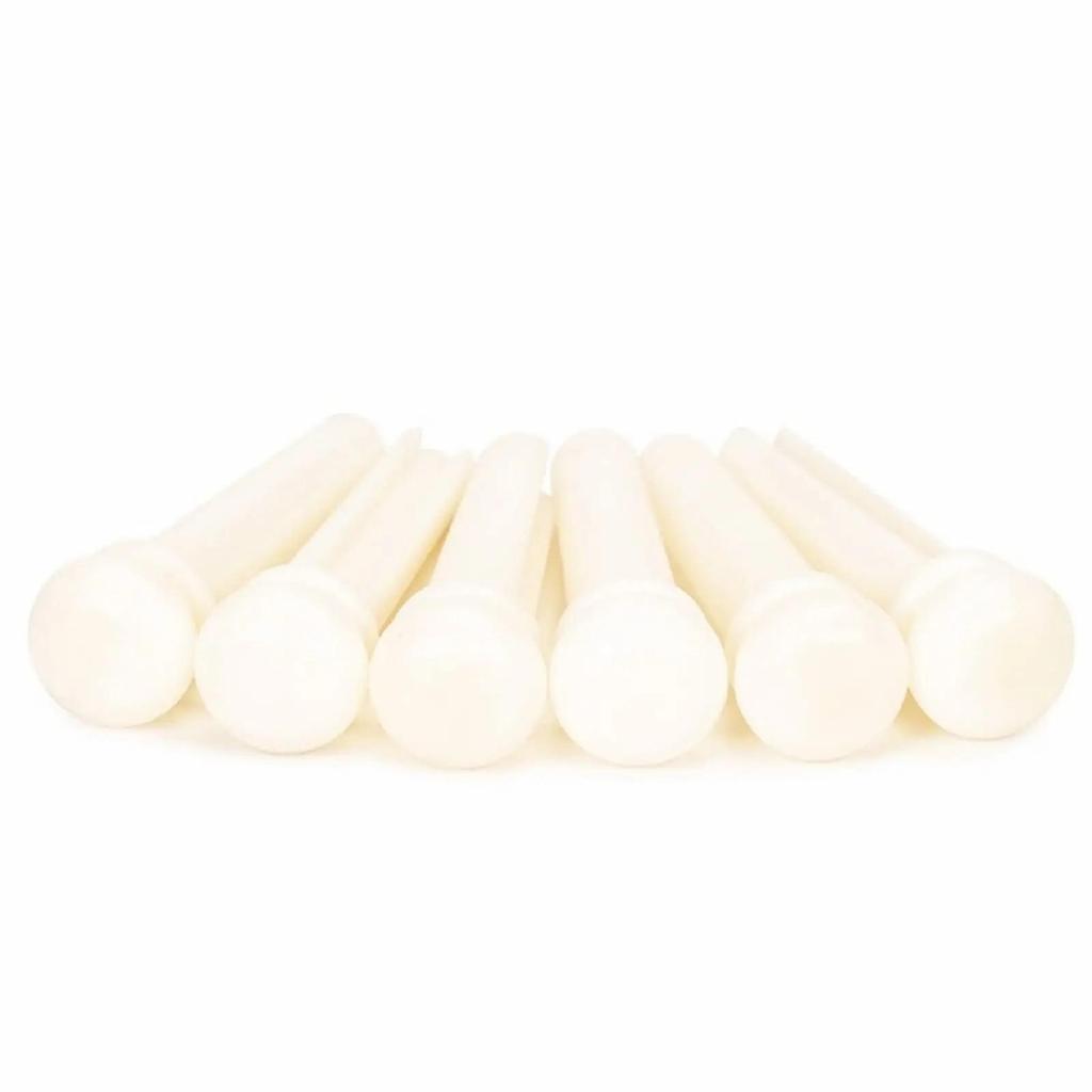 Acoustic Guitar Bridge Pins Miwayer Guitar Parts Real Bone Bridge Pegs with Shell Dot 6pcs