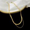 European and American double-layer stacked titanium steel snake bone chain niche design silver necklace women's cold wind collarbone chain accessories