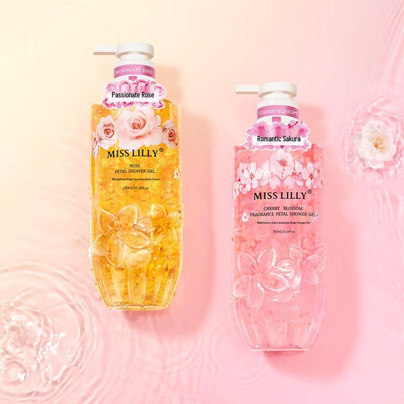 MISS LILLY Gardenia Fragrance Petal Body Wash