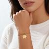 Four Leaf Clover Charm Bracelet Stainless Steel Women's Love Knot Snake Chain Bracelets Lucky Fashion Jewelry Friendship Gift